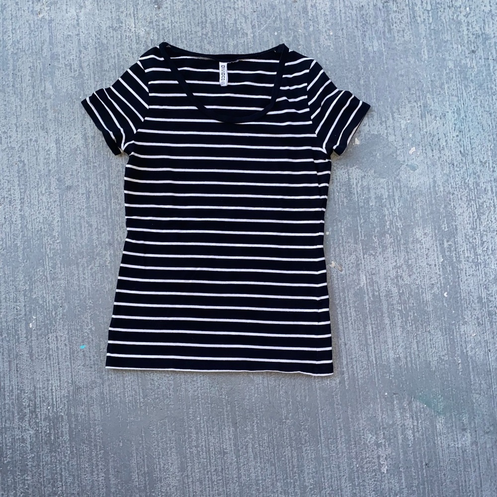 Black and white striped shirt